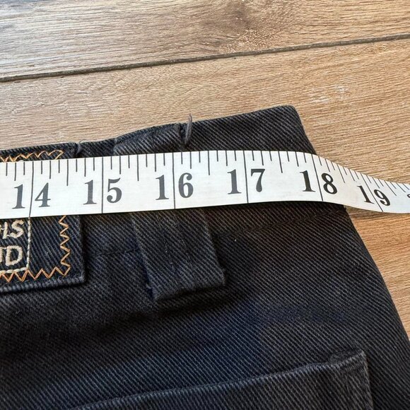 Marithe Francois Girbaud Black Cargo Pants Utility Strap Streetwear Vintage 36 - Picture 8 of 8